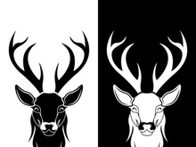 Deer logo template vector icon illustration design