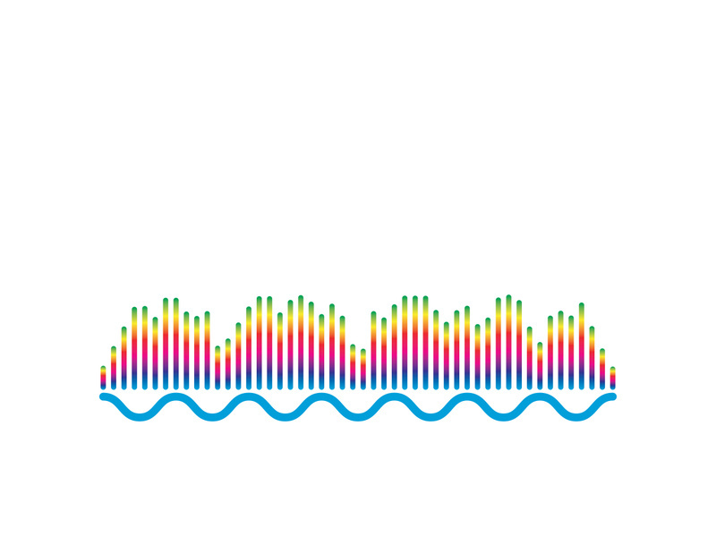 Sound waves vector illustration design template
