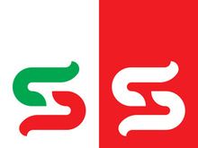 S letter creative icon logo design elegant vector illustration