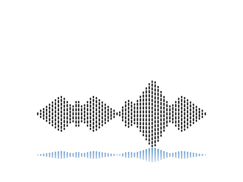 Sound waves vector illustration design template