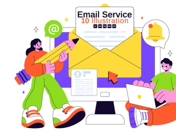 10 Email Service Illustration preview picture