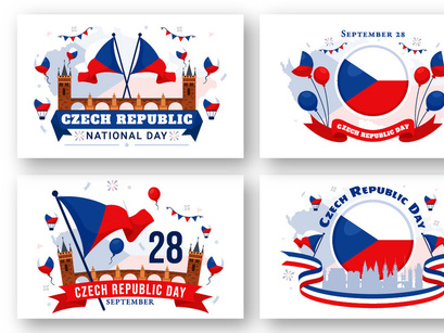 13 Czech Republic National Day Illustration