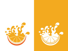 Orange logo design vector icon illustration design