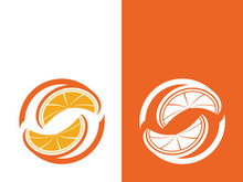 Orange logo design vector icon illustration design