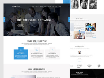 Razbin – Digital Agency web Template free psd preview picture