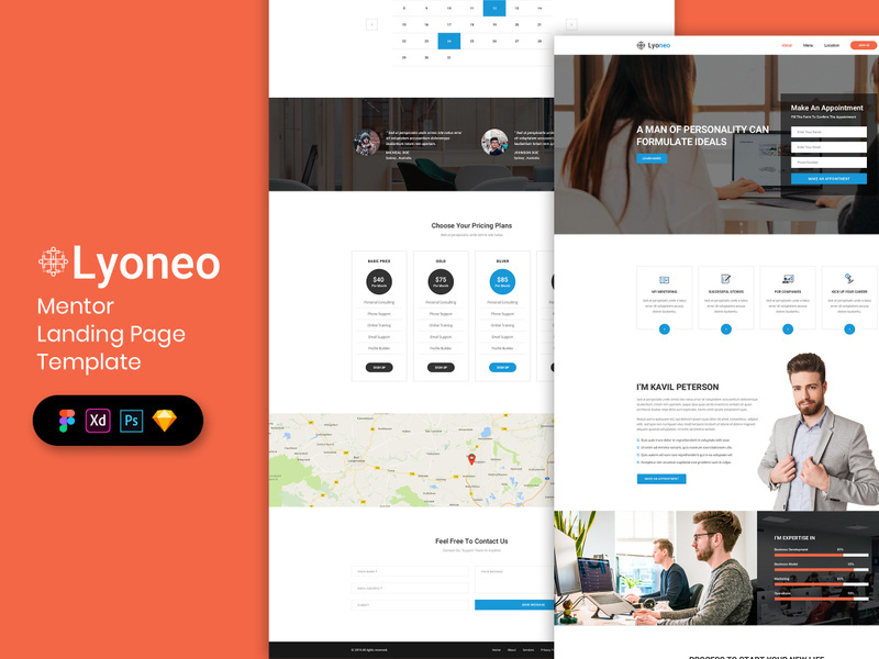 Mentor Landing Page Template