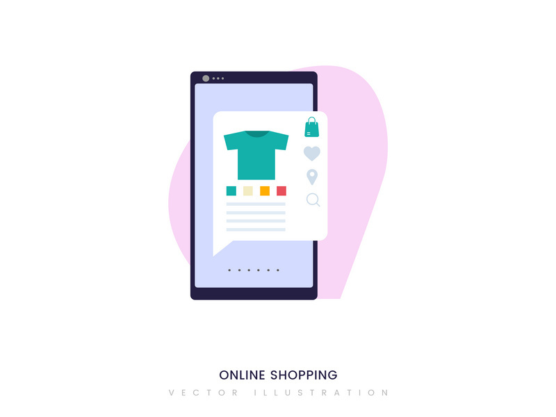 Online Shopping vector illustration