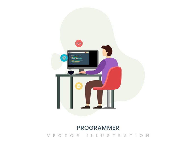 Programmer vector illustration