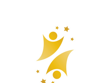 People star logo design to achieve a success or dream. preview picture