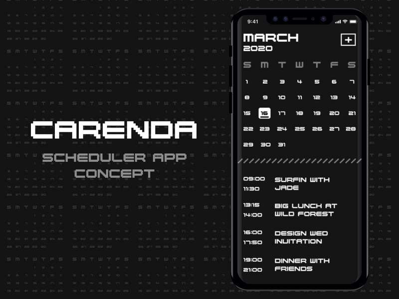 Carenda - Scheduler app concept