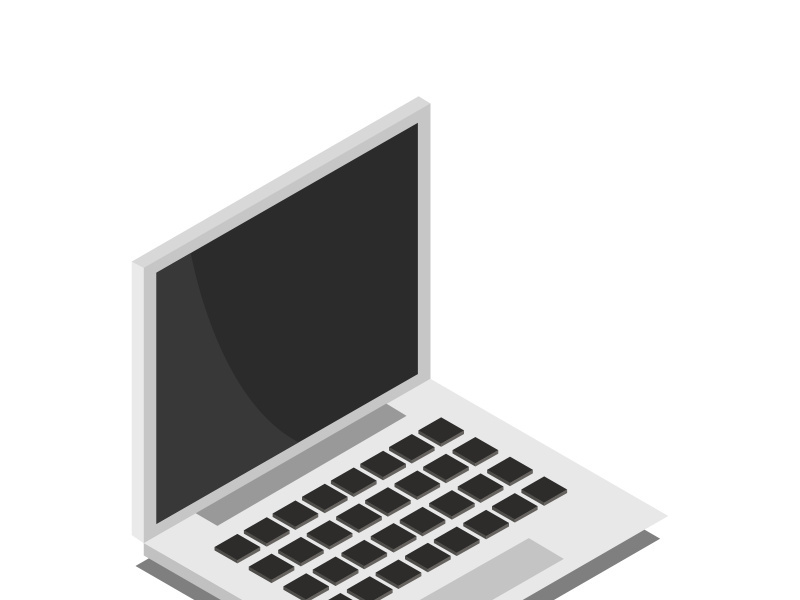 isometric laptop