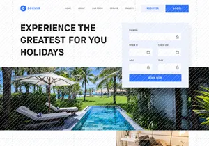 Dormir - Luxury Hotel Booking Landing Page