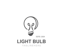 Light bulb creative lamp logo icon and business design bulb digital technology smart idea