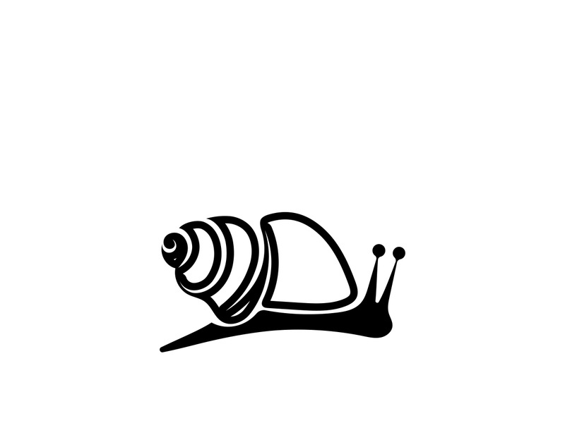 snail animal logo and symbol template