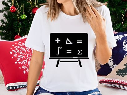 Math Equations Blackboard Silhouette