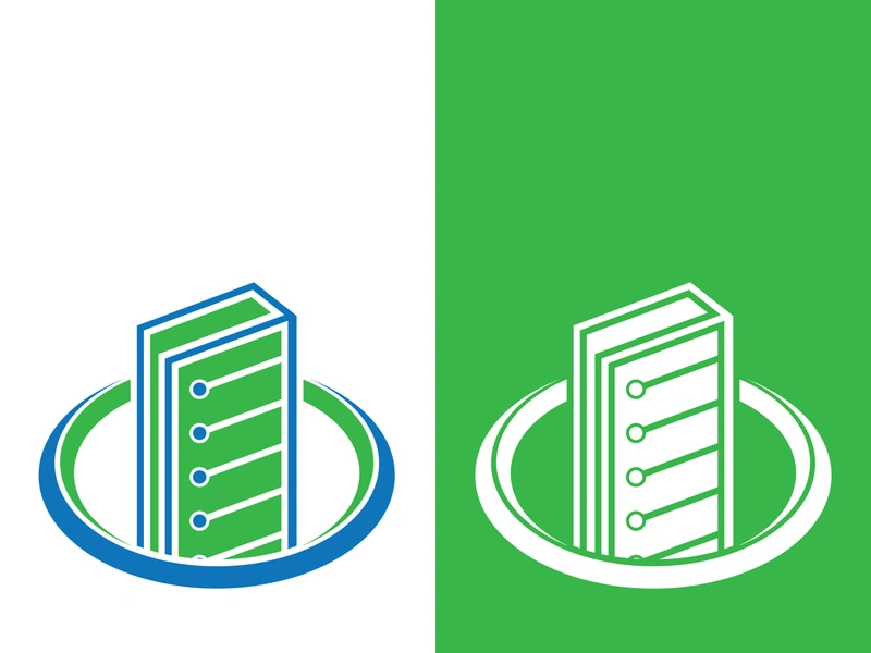 Digital book logo technology vector icon design