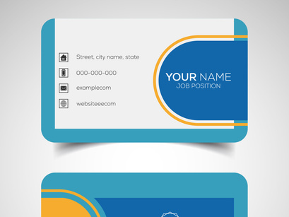 10 Double-sided creative and modern business card template. Vector illustration