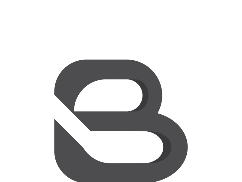 B letter logo template vector illustration