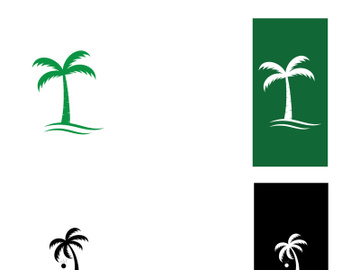 Summer palm tree logo design. preview picture