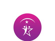 People star logo design to achieve a success or dream.