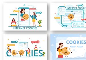 12 Internet Cookies Technology Illustration