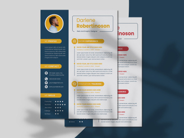 Creative CV Resume template preview picture