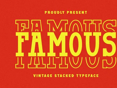 Famous Stacked - Vintage Stacked Font