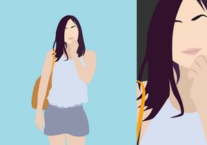 Girl Poses Vector Bundle