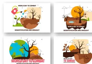 10 Combat Desertification and Drought Illustration
