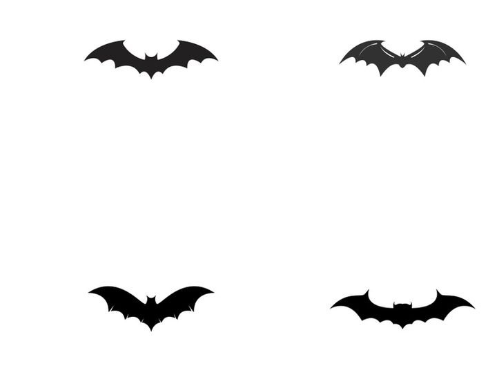 Bat silhouette logo.