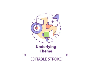 Underlying theme concept icon preview picture