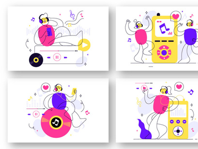 12 Viral Tunes Illustration