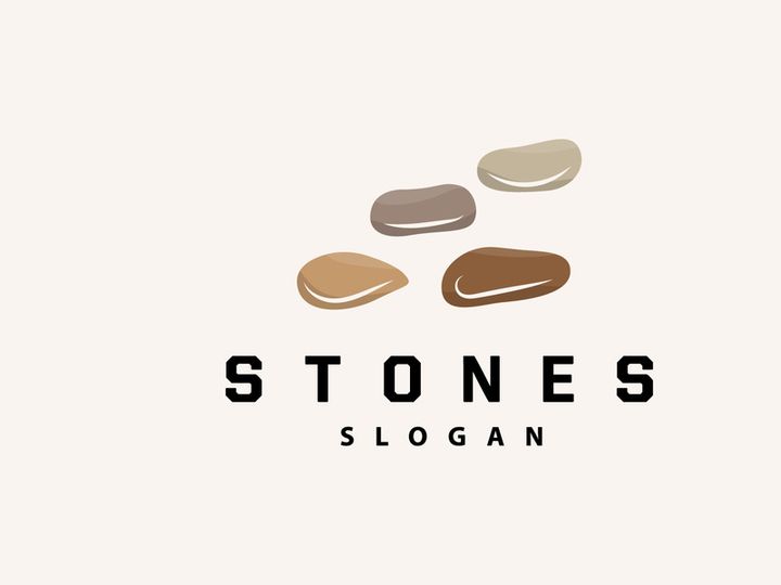 Stone Logo, Premium Elegant Design, Stone Balance Vector