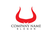 Devil horn vector icon logo design illustration template