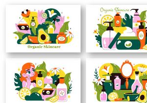 10 Organic Skin Care Illustration