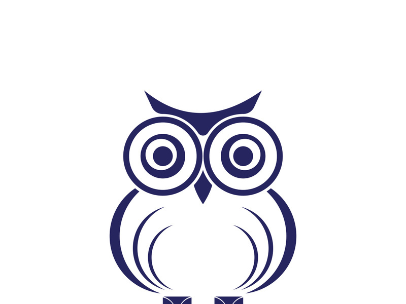Owl logo icon design animal and simple business abstract vector