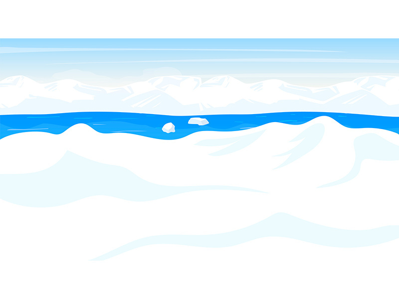 North pole flat vector illustration
