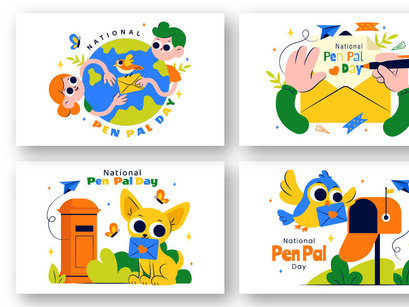 8 National Pen Pal Day Illustration