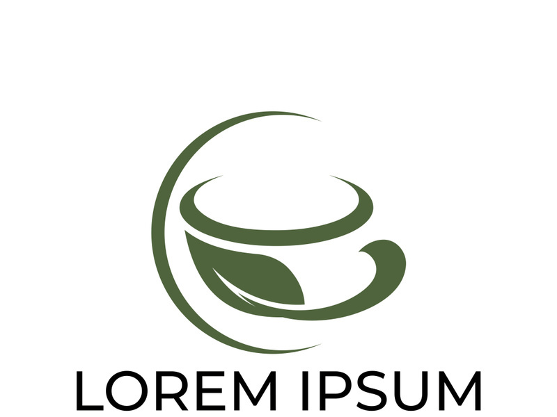 Green leaf logo design vector illustration