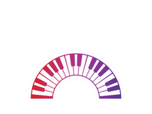 Keyboard piano vector Musical instrument illustration design template