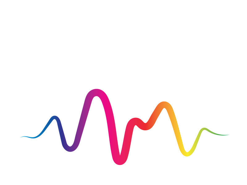 Sound waves vector illustration