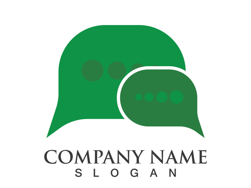 Speech bubble icon logo template vector illustration