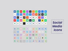 Popular social media logo icons