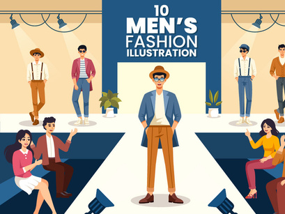 10 Men's Fashion Show Illustration