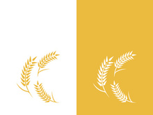 Wheat logo vector icon illustration design