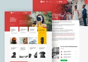 Photography Magazine Web Page UI Kit