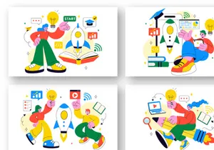 10 EdTech Startup Illustration