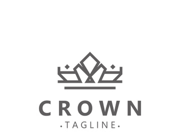 Premium style crown logo vintage abstract symbol. Royal king icon. Modern luxury brand element sign. Vector illustration preview picture