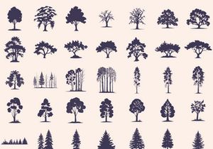 Trees Silhouettes Set