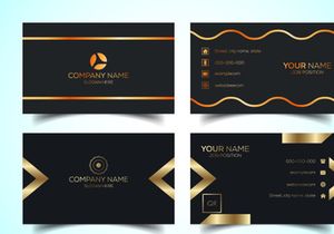 Double-Sided Luxury, Modern and Elegant Business Card Design Template. Vector Illustration